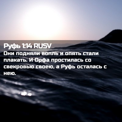 Picture 02 - Руфь 1:14 RUSV - Они подняли вопль и опять - Bible Verse Picture