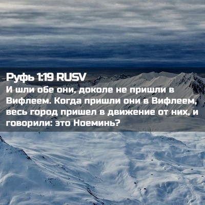 Picture 02 - Руфь 1:19 RUSV - И шли обе они, доколе не - Bible Verse Picture
