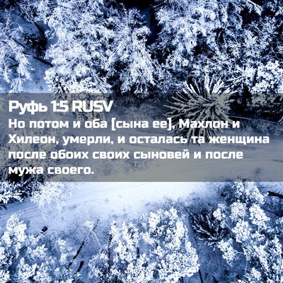 Picture 02 - Руфь 1:5 RUSV - Но потом и оба [сына ее], - Bible Verse Picture
