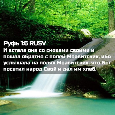 Picture 02 - Руфь 1:6 RUSV - И встала она со снохами - Bible Verse Picture