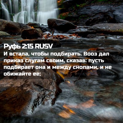 Picture 02 - Руфь 2:15 RUSV - И встала, чтобы подбирать. - Bible Verse Picture