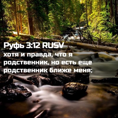 Picture 02 - Руфь 3:12 RUSV - хотя и правда, что я - Bible Verse Picture