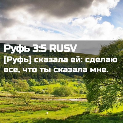 Picture 02 - Руфь 3:5 RUSV - [Руфь] сказала ей: сделаю - Bible Verse Picture