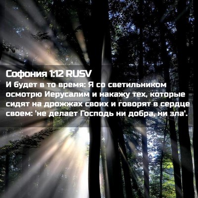 Picture 02 - Софония 1:12 RUSV - И будет в то время: Я со - Bible Verse Picture