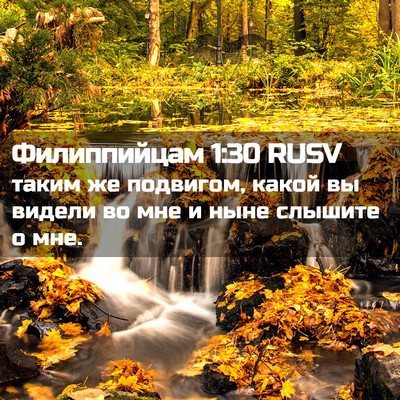Picture 02 - Филиппийцам 1:30 RUSV - таким же подвигом, какой вы - Bible Verse Picture