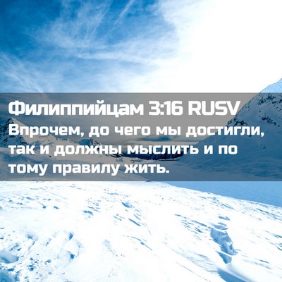 Picture 02 - Филиппийцам 3:16 RUSV - Впрочем, до чего мы - Bible Verse Picture