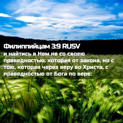 Picture 02 - Филиппийцам 3:9 RUSV - и найтись в Нем не со своею - Bible Verse Picture