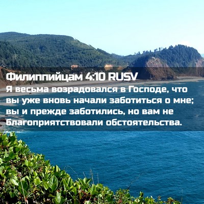 Picture 02 - Филиппийцам 4:10 RUSV - Я весьма возрадовался в - Bible Verse Picture