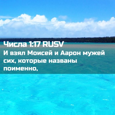 Picture 02 - Числа 1:17 RUSV - И взял Моисей и Аарон мужей - Bible Verse Picture