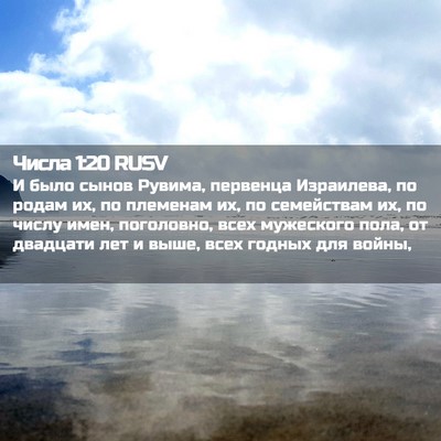 Picture 02 - Числа 1:20 RUSV - И было сынов Рувима, - Bible Verse Picture