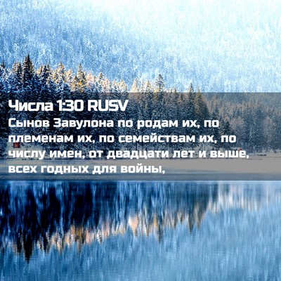 Picture 02 - Числа 1:30 RUSV - Сынов Завулона по родам их, - Bible Verse Picture