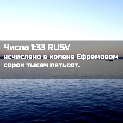 Picture 02 - Числа 1:33 RUSV - исчислено в колене - Bible Verse Picture
