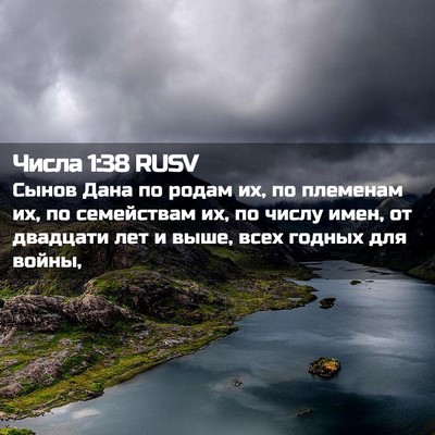 Picture 02 - Числа 1:38 RUSV - Сынов Дана по родам их, по - Bible Verse Picture