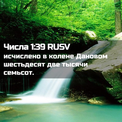 Picture 02 - Числа 1:39 RUSV - исчислено в колене Дановом - Bible Verse Picture