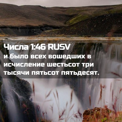 Picture 02 - Числа 1:46 RUSV - и было всех вошедших в - Bible Verse Picture