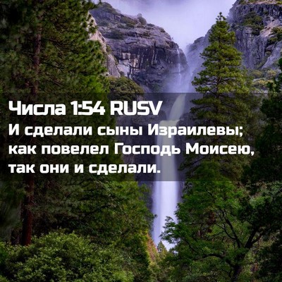 Picture 02 - Числа 1:54 RUSV - И сделали сыны Израилевы; - Bible Verse Picture