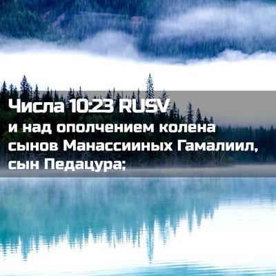 Picture 02 - Числа 10:23 RUSV - и над ополчением колена - Bible Verse Picture