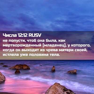Picture 02 - Числа 12:12 RUSV - не попусти, чтоб она была, - Bible Verse Picture