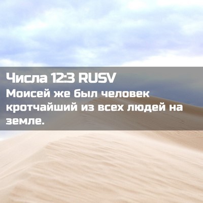 Picture 02 - Числа 12:3 RUSV - Моисей же был человек - Bible Verse Picture