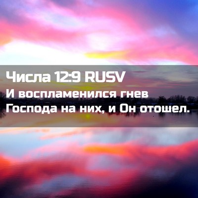 Picture 02 - Числа 12:9 RUSV - И воспламенился гнев - Bible Verse Picture