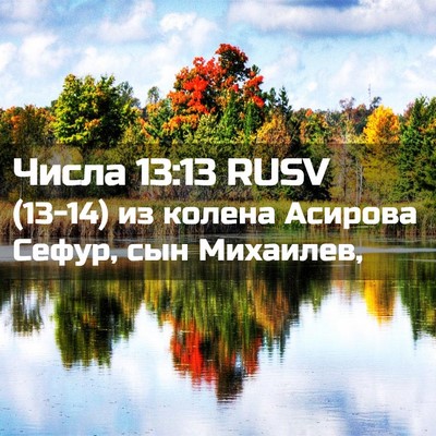 Picture 02 - Числа 13:13 RUSV - (13-14) из колена Асирова - Bible Verse Picture