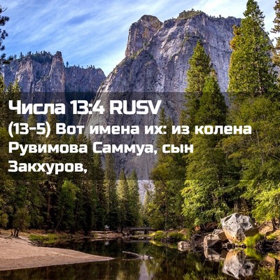 Picture 02 - Числа 13:4 RUSV - (13-5) Вот имена их: из колена - Bible Verse Picture