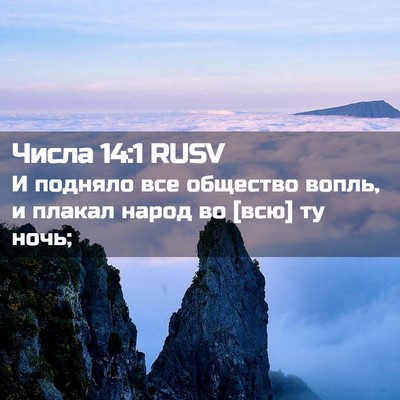 Picture 02 - Числа 14:1 RUSV - И подняло все общество - Bible Verse Picture