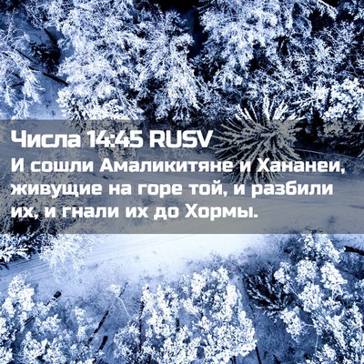 Picture 02 - Числа 14:45 RUSV - И сошли Амаликитяне и - Bible Verse Picture
