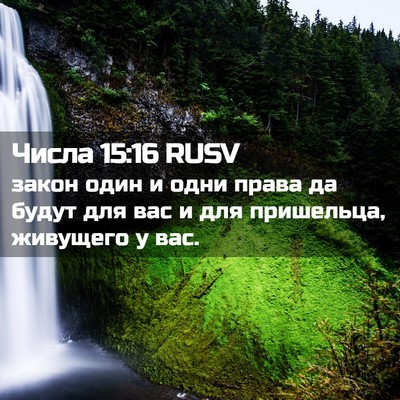 Picture 02 - Числа 15:16 RUSV - закон один и одни права да - Bible Verse Picture