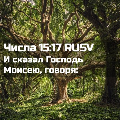 Picture 02 - Числа 15:17 RUSV - И сказал Господь Моисею, - Bible Verse Picture