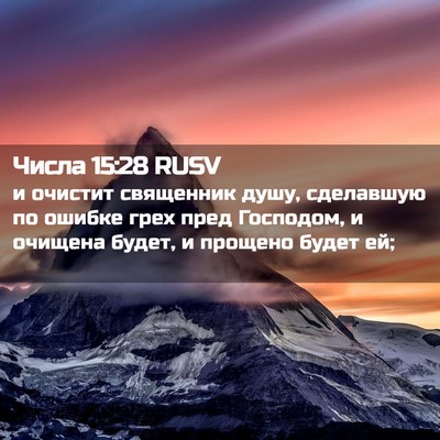 Picture 02 - Числа 15:28 RUSV - и очистит священник душу, - Bible Verse Picture