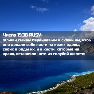 Picture 02 - Числа 15:38 RUSV - объяви сынам Израилевым и - Bible Verse Picture