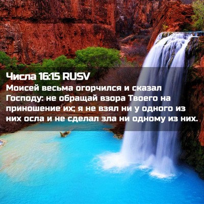 Picture 02 - Числа 16:15 RUSV - Моисей весьма огорчился и - Bible Verse Picture