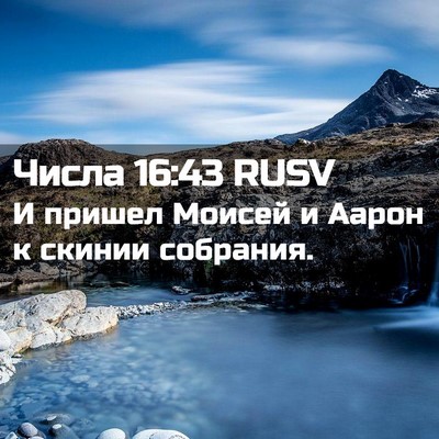 Picture 02 - Числа 16:43 RUSV - И пришел Моисей и Аарон к - Bible Verse Picture