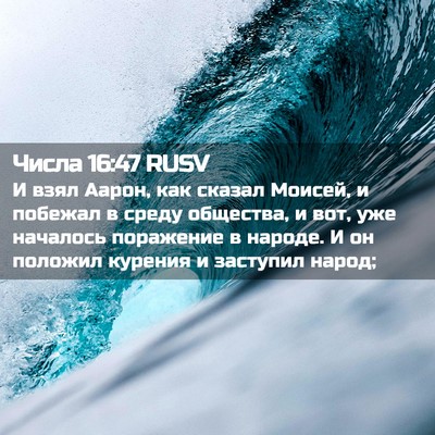 Picture 02 - Числа 16:47 RUSV - И взял Аарон, как сказал - Bible Verse Picture