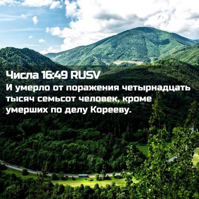 Picture 02 - Числа 16:49 RUSV - И умерло от поражения - Bible Verse Picture