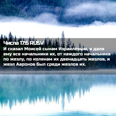 Picture 02 - Числа 17:6 RUSV - И сказал Моисей сынам - Bible Verse Picture