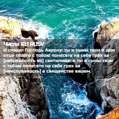 Picture 02 - Числа 18:1 RUSV - И сказал Господь Аарону: ты - Bible Verse Picture
