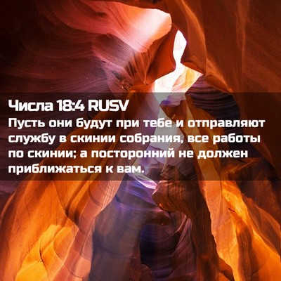Picture 02 - Числа 18:4 RUSV - Пусть они будут при тебе и - Bible Verse Picture