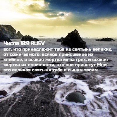 Picture 02 - Числа 18:9 RUSV - вот, что принадлежит тебе - Bible Verse Picture