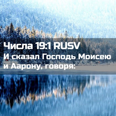 Picture 02 - Числа 19:1 RUSV - И сказал Господь Моисею и - Bible Verse Picture