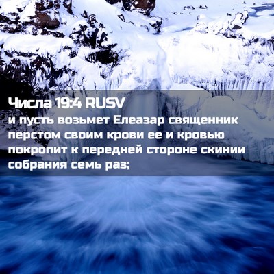 Picture 02 - Числа 19:4 RUSV - и пусть возьмет Елеазар - Bible Verse Picture