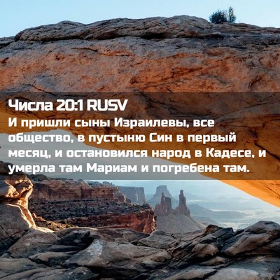 Picture 02 - Числа 20:1 RUSV - И пришли сыны Израилевы, - Bible Verse Picture