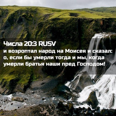 Picture 02 - Числа 20:3 RUSV - и возроптал народ на - Bible Verse Picture
