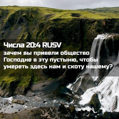 Picture 02 - Числа 20:4 RUSV - зачем вы привели общество - Bible Verse Picture