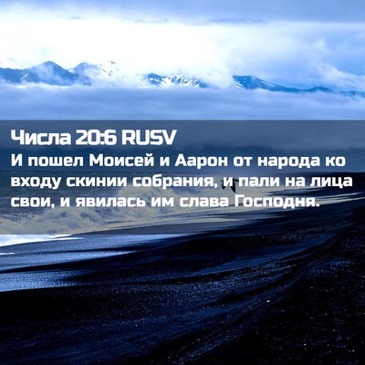 Picture 02 - Числа 20:6 RUSV - И пошел Моисей и Аарон от - Bible Verse Picture