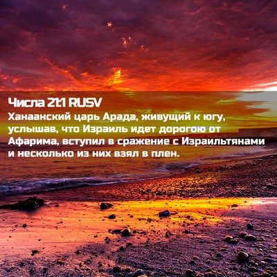 Picture 02 - Числа 21:1 RUSV - Ханаанский царь Арада, - Bible Verse Picture