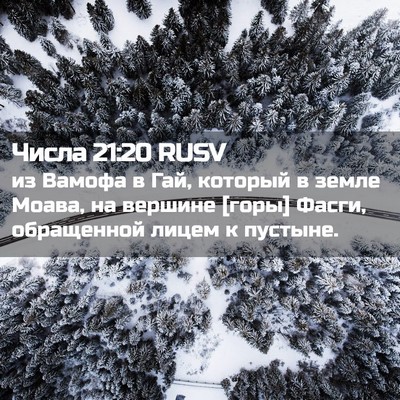Picture 02 - Числа 21:20 RUSV - из Вамофа в Гай, который в - Bible Verse Picture