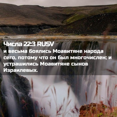 Picture 02 - Числа 22:3 RUSV - и весьма боялись Моавитяне - Bible Verse Picture