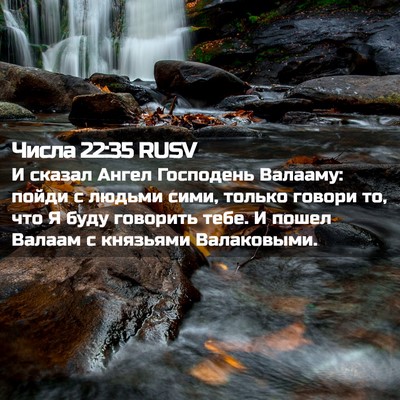 Picture 02 - Числа 22:35 RUSV - И сказал Ангел Господень - Bible Verse Picture